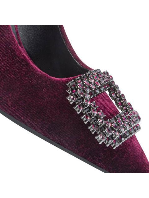 ZAPATILLA TERCIOPELO CON HERRAJE VINO MOLTO BELLO