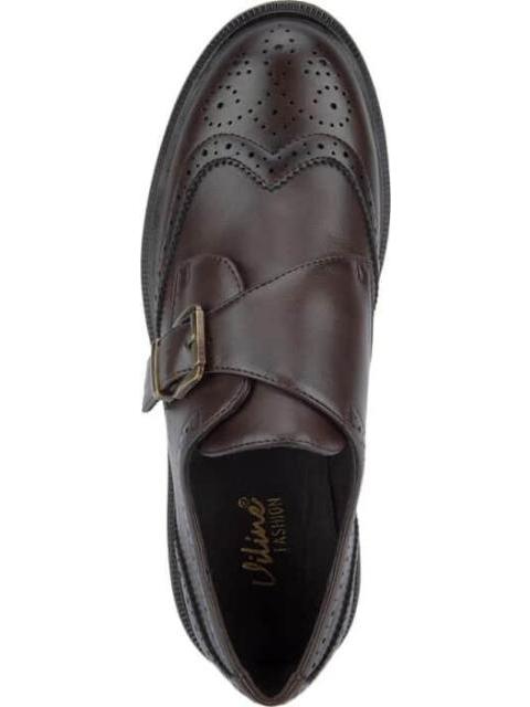 ZAPATO BOSTONIANO CON HEBILLA CAFE VI LINE FASHION