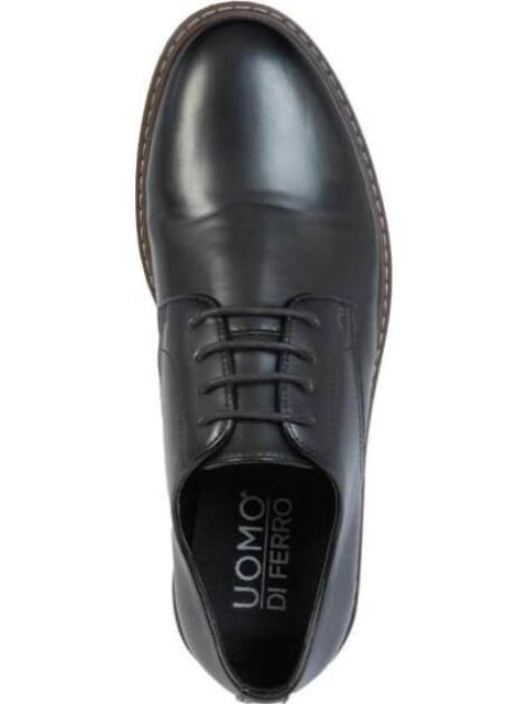 ZAPATO CASUAL DERBY NEGRO UOMO DI FERRO