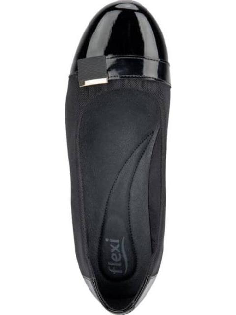 ZAPATO DE CUÑA CON HERRAJE NEGRO FLEXI