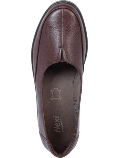 ZAPATILLA DE PIEL CAFE FLEXI