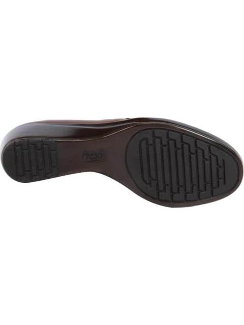 ZAPATO DE PIEL CON CUÑA CAFE FLEXI