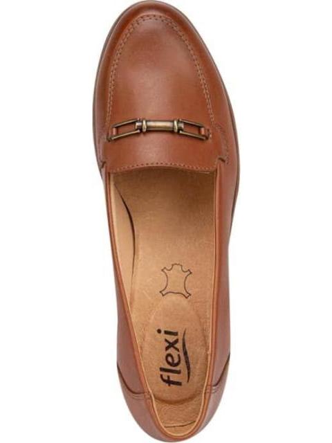 ZAPATO DE PIEL CONFORTABLE CAFE FLEXI