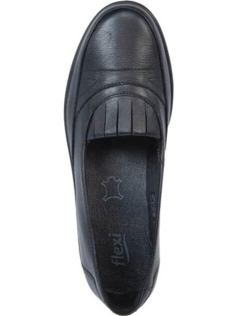 ZAPATILLA DE PIEL NEGRO FLEXI