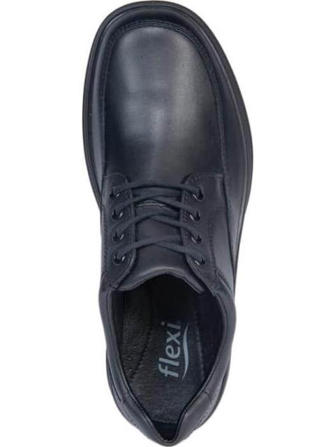 ZAPATO DERBY DE PIEL NEGRO FLEXI