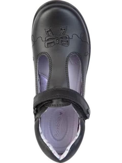 ZAPATO ESCOLAR DE PIEL NEGRO BAMBINO