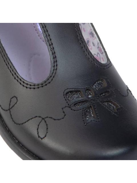 ZAPATO ESCOLAR DE PIEL NEGRO BAMBINO