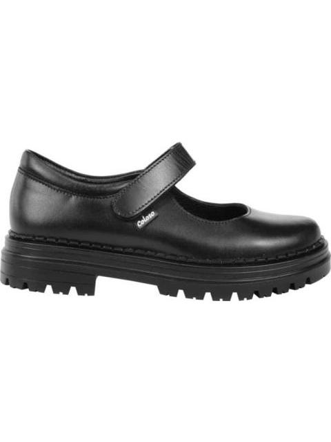 ZAPATO ESCOLAR DE PIEL NEGRO COLOSO