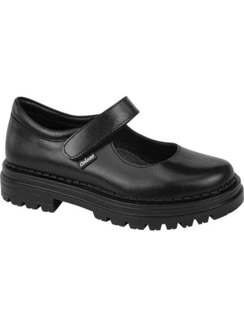 ZAPATO ESCOLAR DE PIEL NEGRO COLOSO