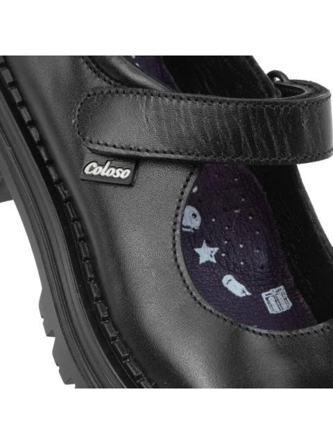 ZAPATO ESCOLAR DE PIEL NEGRO COLOSO