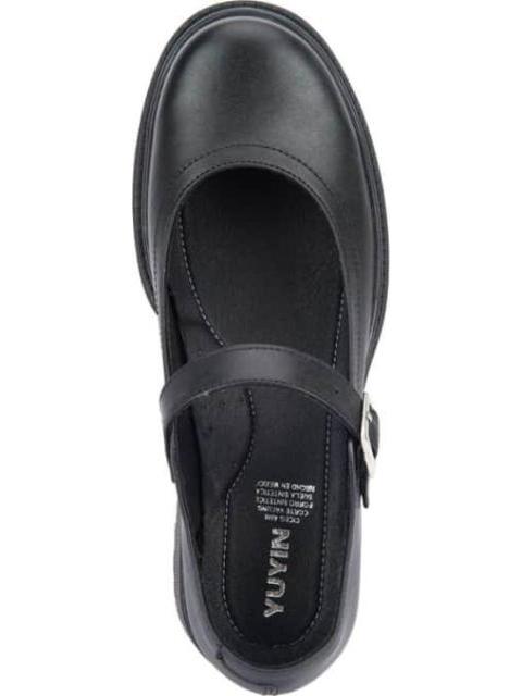 ZAPATO ESCOLAR DE PIEL NEGRO YU YIN
