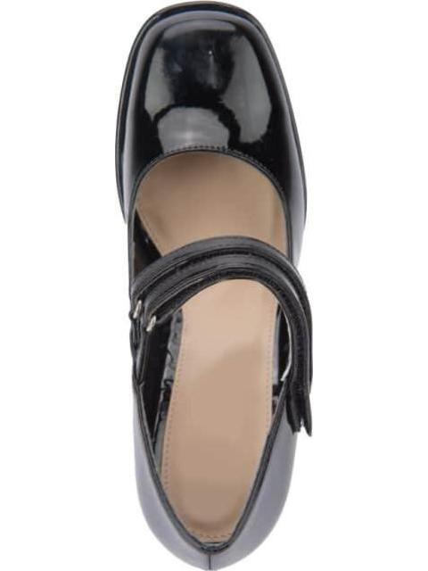 ZAPATO CHAROL TACON ANCHO NEGRO VI LINE FASHION