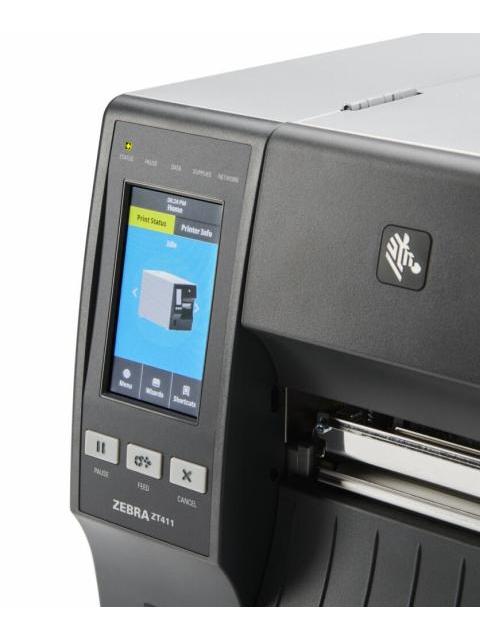 ZEBRA ZT411 IMPRESORA DE ETIQUETAS TERMICA DIRECTA-TRANSFERENCIA TERMICA 203 X 203DPI USB BLUETOOTH RFID UHF CODIFICADOR NEGRO-GRIS ? REQUIERE CINTA DE IMPRESION