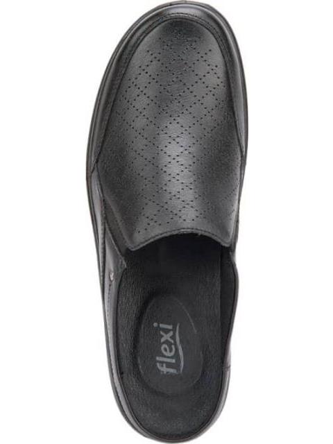 ZUECO DE PIEL NEGRO FLEXI